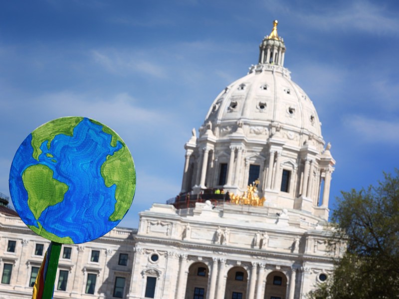 The Minnesota State Capitol during a March for Science rally in 2017.