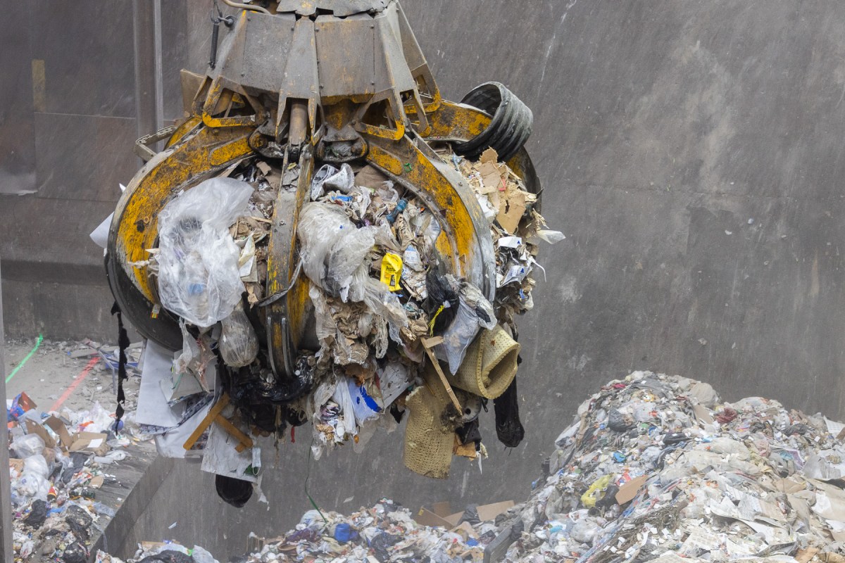 Trash at the Hennepin Energy Recovery Center.