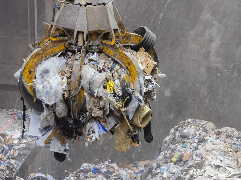 Trash at the Hennepin Energy Recovery Center.