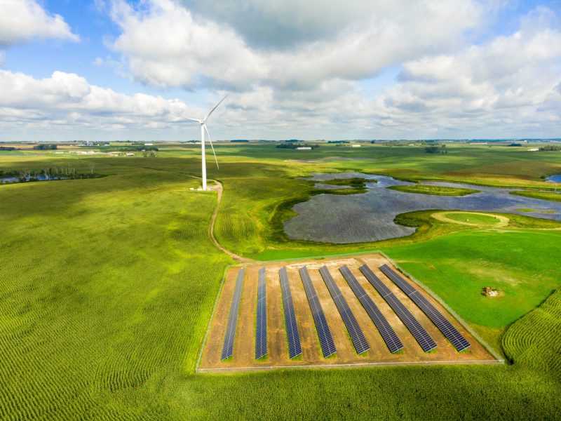 Lake Region Electric Cooperative's wind-solar hybrid project.