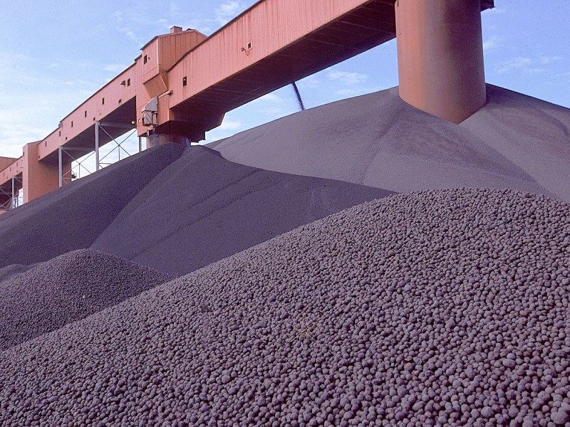 Iron ore at a Minnesota steel mill