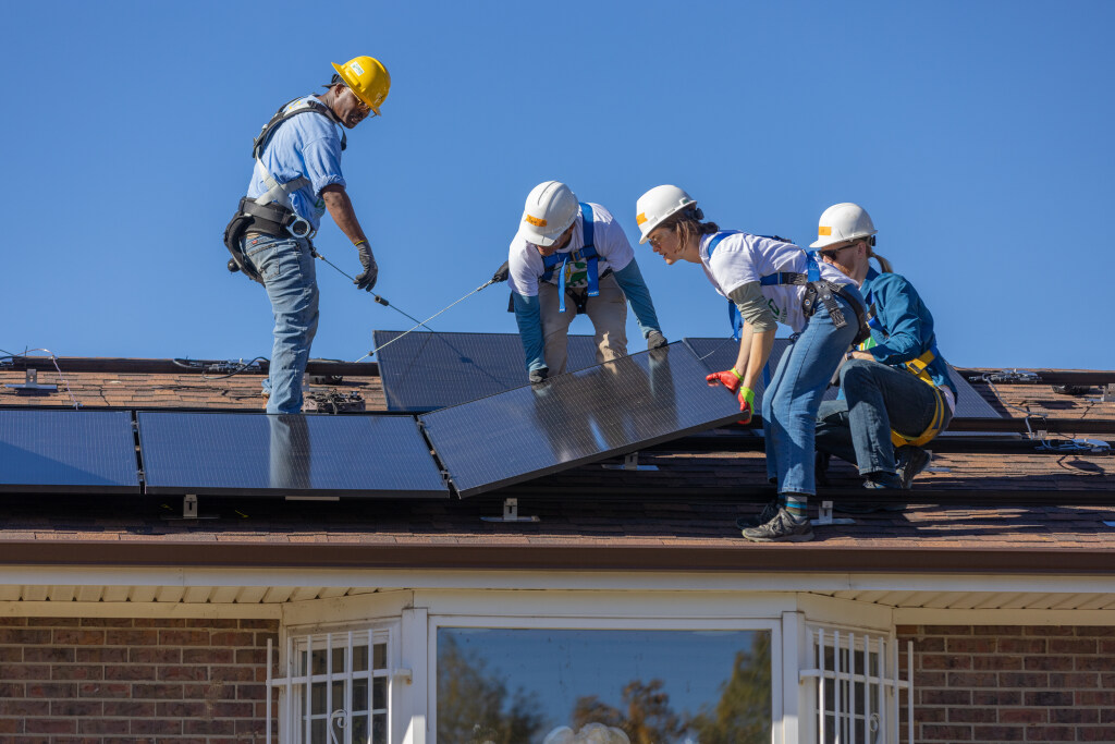 Rooftop solar installation