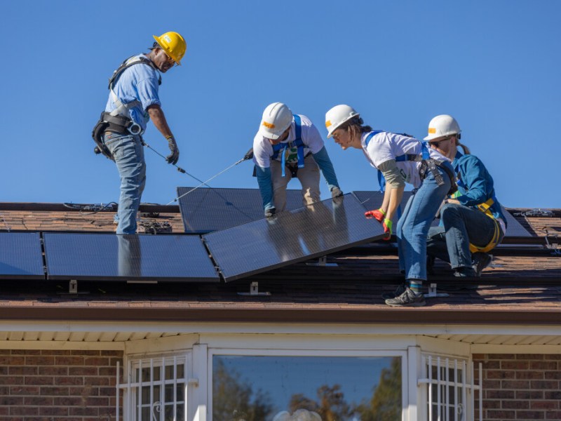 Rooftop solar installation