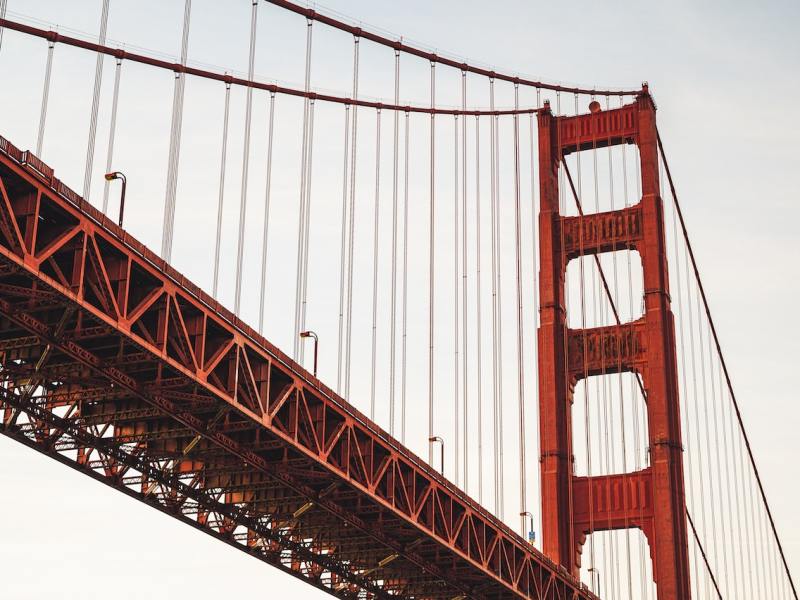 The Golden Gate Bridge in San Francisco, California.