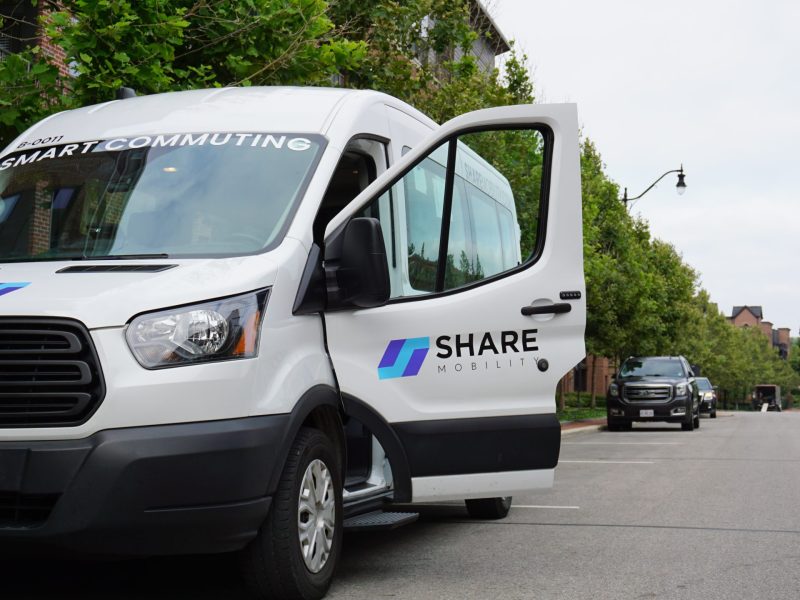 Columbus-based SHARE Mobility uses a computer platform to schedule and run planned van services for companies’ workers.