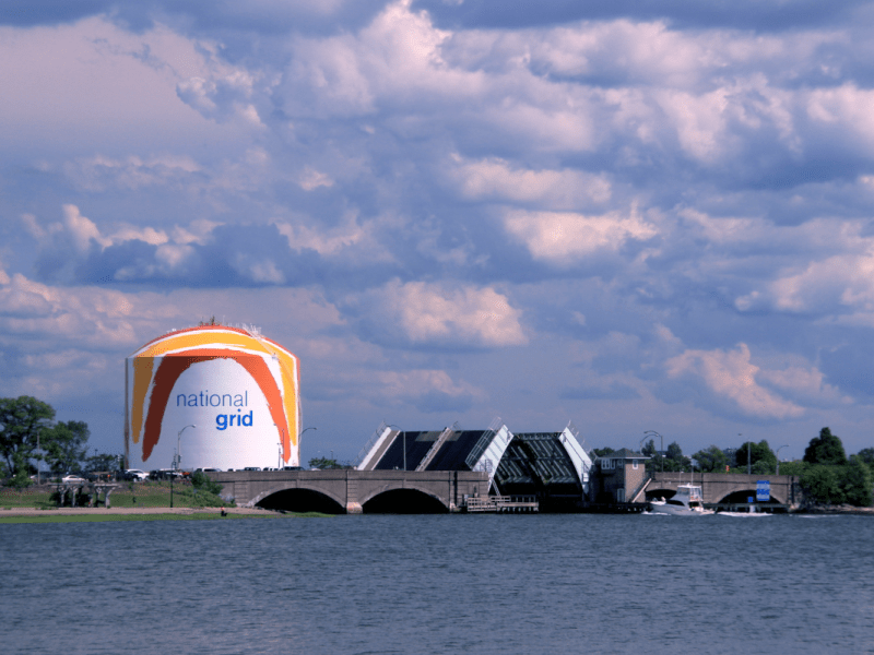 A National Grid liquified natural gas tank in Boston.